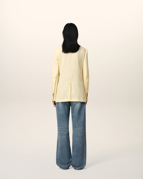 Yellow Wool Semi-Lined Jacket - 4 - Ami Paris