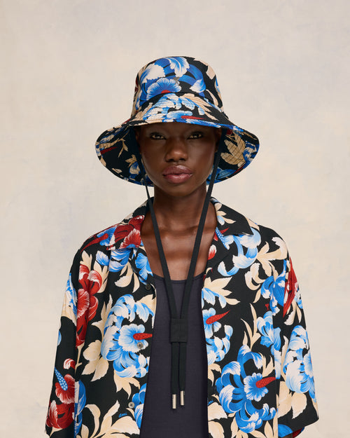 Printed Bucket Hat With String - 8 - Ami Paris