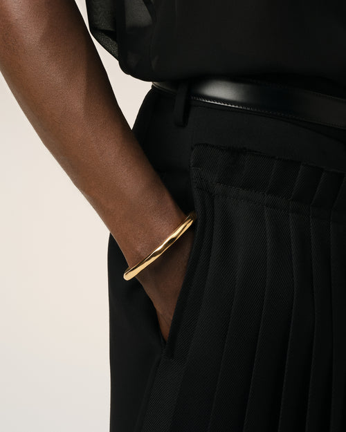 Gold Brass Dune Small Size Cuff - 1 - Ami Paris