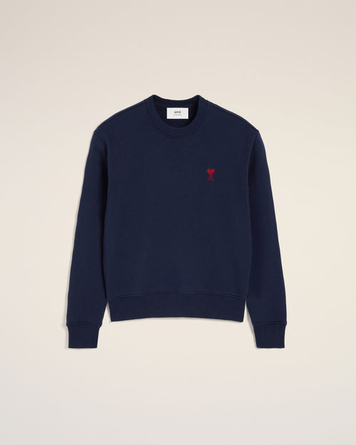 Navy Cotton Ami de Coeur Sweatshirt - NIGHT BLUE - Ami Paris