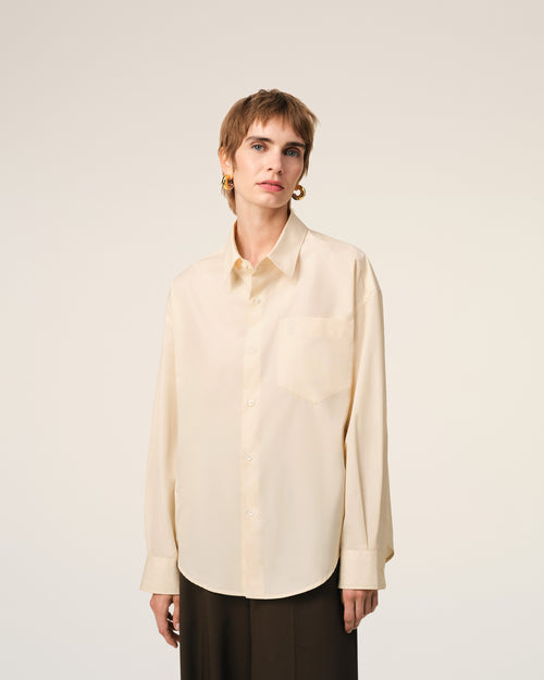 Beige Cotton Ami de Coeur Boxy Shirt - 9 - Ami Paris