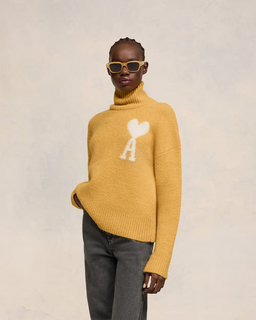 							Off-White Ami de Coeur Funnel Neck Sweater - 3						 - Ami Paris