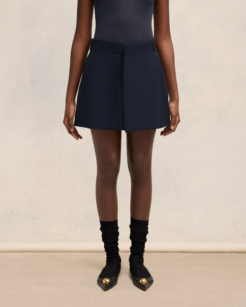 Mini Skirt With Panels - 3 - Ami Paris