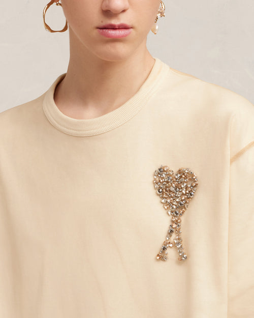 Ami de Coeur Embroidery T-shirt - 9 - Ami Paris