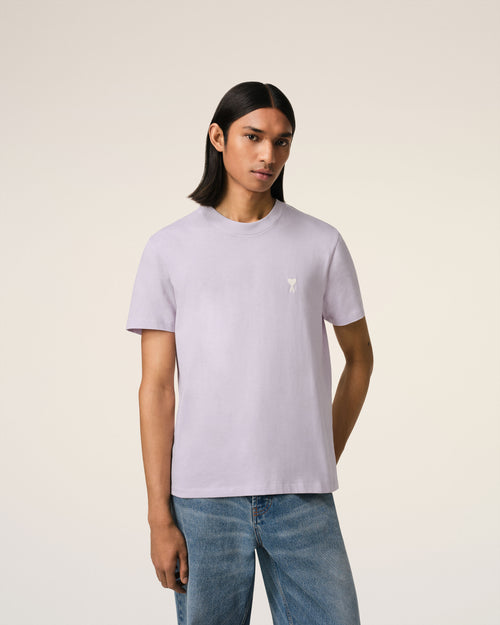 Purple Cotton Ami de Coeur T-Shirt - 3 - Ami Paris