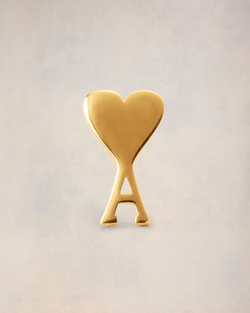 Gold Brass Ami de Coeur Studs - 1 - Ami Paris