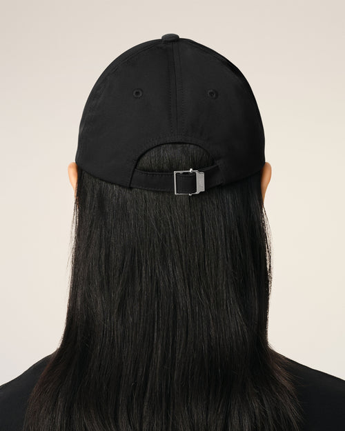 Black Twill Ami de Coeur Stud Cap - 12 - Ami Paris