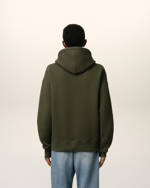 Green Cotton Ami de Coeur Hoodie - 5 - Ami Paris