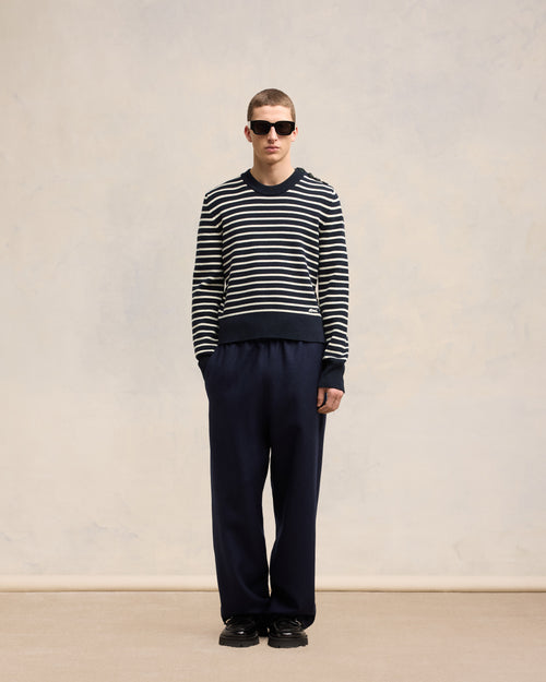 Striped Sailor Crew Neck Sweater - 1 - Ami Paris