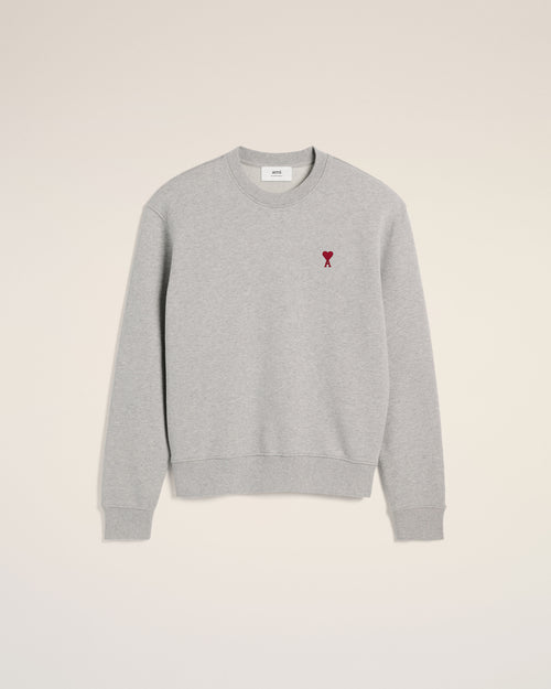 								Grey Cotton Ami de Coeur Sweatshirt - 3							 - Ami Paris