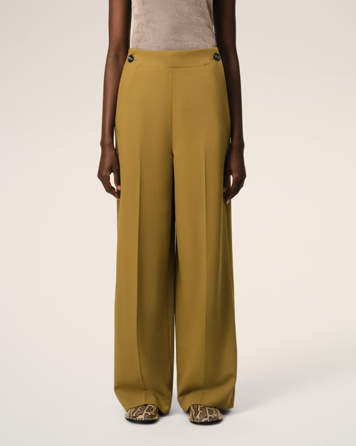 Mustard Wool Sailor Trousers - 3 - Ami Paris