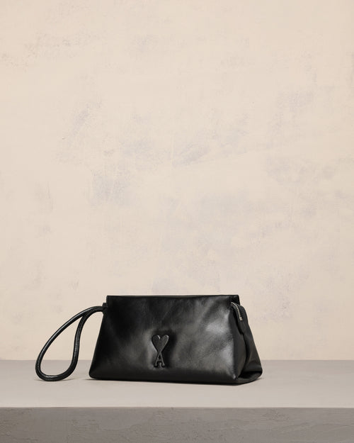 Black Leather Voulez-Vous Pouch - 9 - Ami Paris