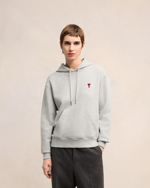 Hoodie Gris Ami de Coeur En Coton - 9 - Ami Paris