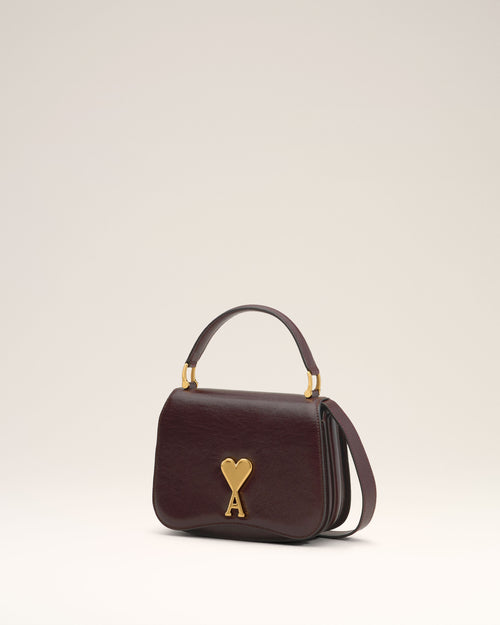 Burgundy Leather Top Handle Paris Paris Bag - 2 - Ami Paris