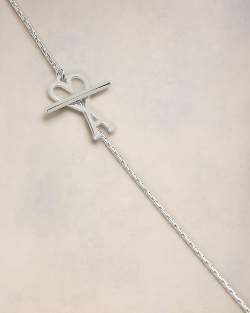 Silver Brass Ami de Coeur Chain Necklace - 4 - Ami Paris