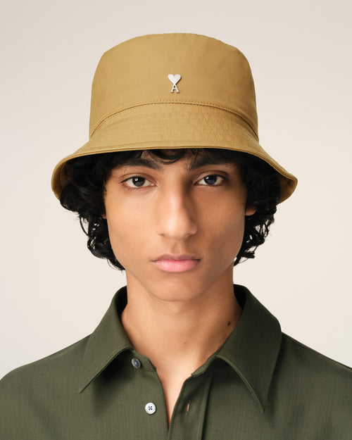 Mustard Twill Ami de Coeur Stud Bucket Hat - 2 - Ami Paris