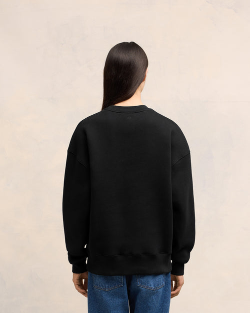 Black Cotton Ami de Coeur Sweatshirt - 5 - Ami Paris