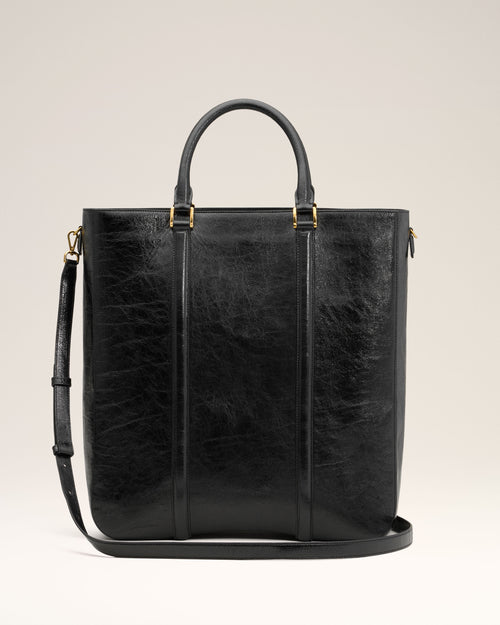 Black Leather North South Tote Bag - 3 - Ami Paris