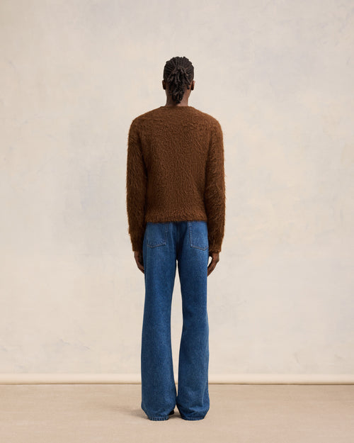 Alpaca Mohair Brushed Sweater - 5 - Ami Paris