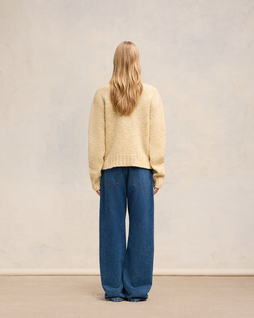 Shearling Crew Neck Sweater - 11 - Ami Paris