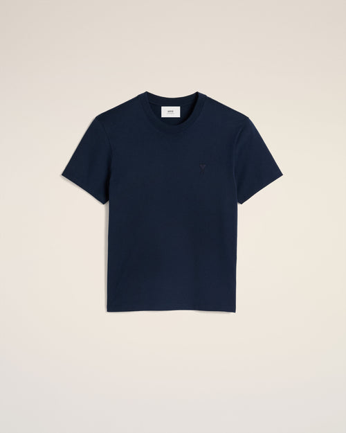 Navy Cotton Ami de Coeur T-Shirt - 1 - Ami Paris