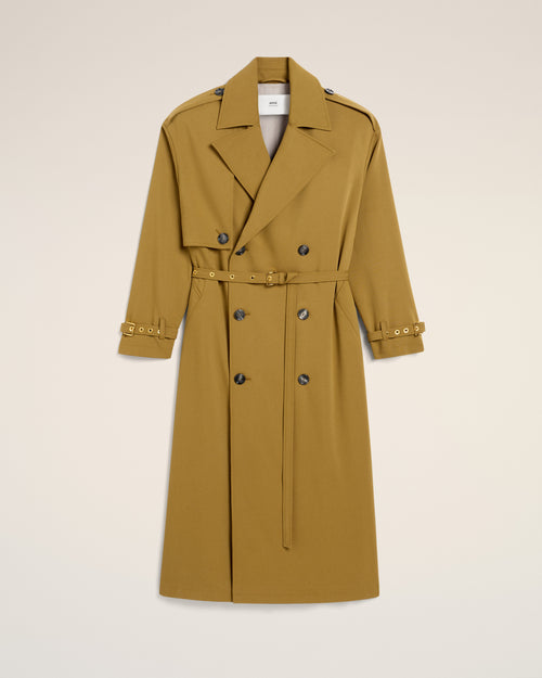 Mustard Wool Trench Coat - 4 - Ami Paris