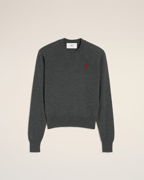 								Red Ami de Coeur Crew Neck Sweater - 3							 - Ami Paris