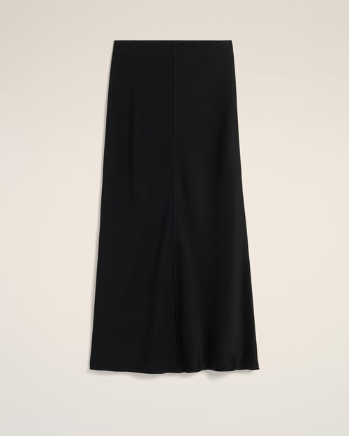 								Black Straight Midi Skirt - 3							 - Ami Paris