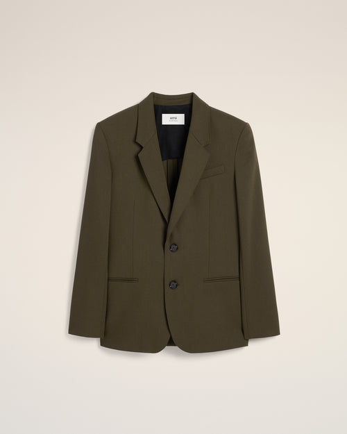 Green Wool Semi-Lined Jacket - 2 - Ami Paris