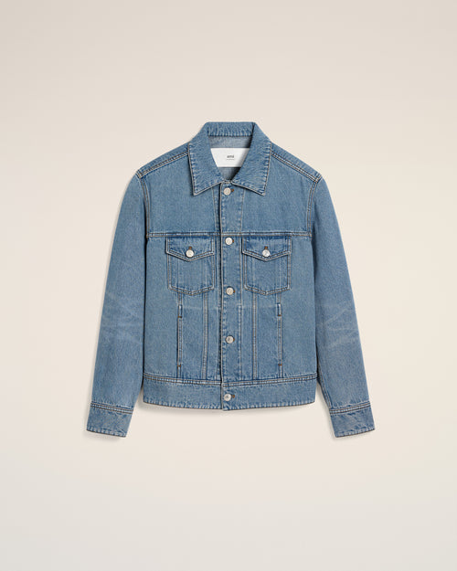 Blue Cotton Ami Paris Trucker Jacket - 2 - Ami Paris