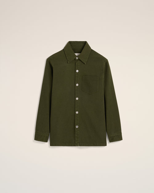 Green Cotton Ami de Coeur Overshirt - 2 - Ami Paris