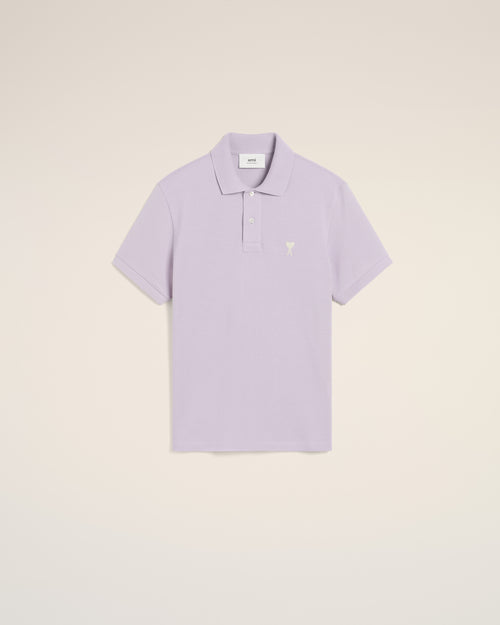 Purple Cotton Ami de Coeur Polo Shirt - 1 - Ami Paris