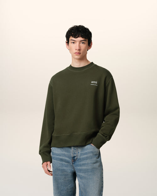 Green Cotton Sweatshirt - 1 - Ami Paris