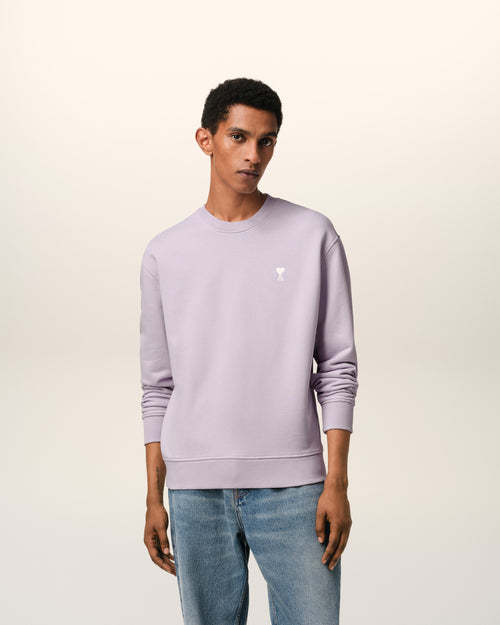 Purple Cotton Ami de Coeur Sweatshirt - 1 - Ami Paris