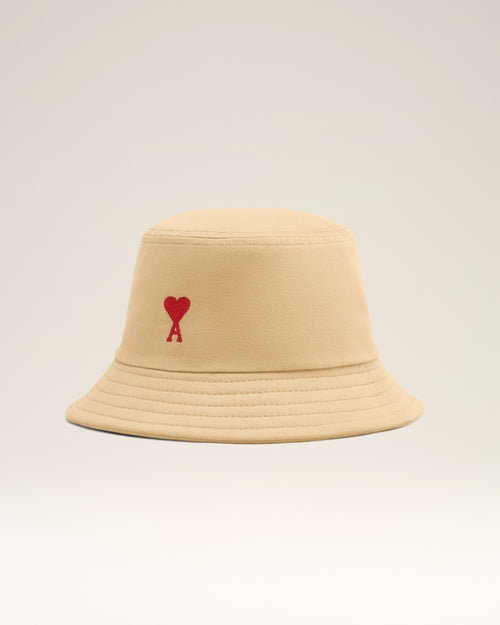 Red Ami de Coeur Embroidery Bucket Hat - 1 - Ami Paris