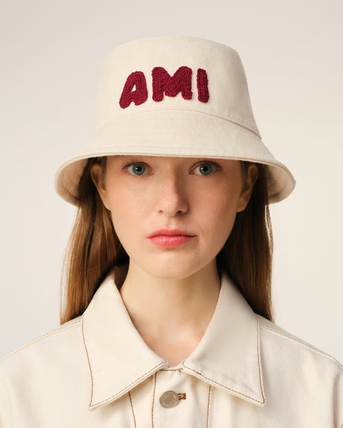 									Bob Beige Patch Ami Paris En Coton - 3								 - Ami Paris