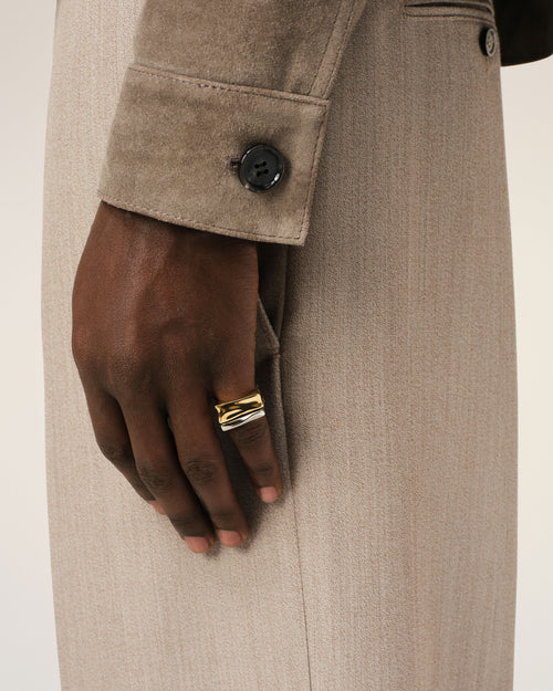 Gold Brass Dune Ring - 2 - Ami Paris