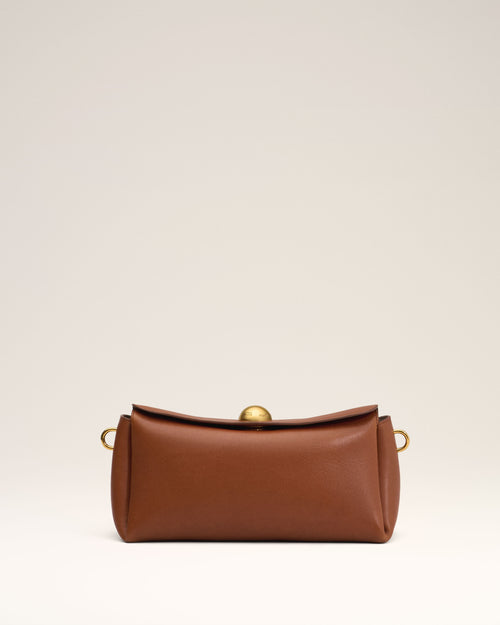 Brown Leather Carrousel Bag - 1 - Ami Paris