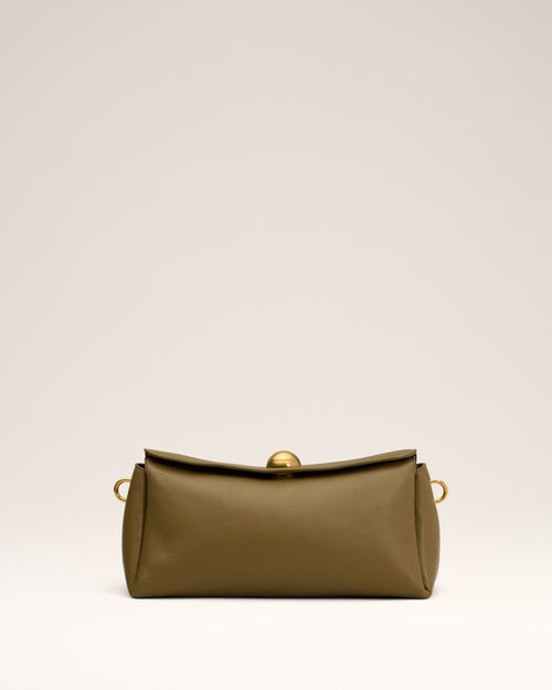 								Khaki Leather Carrousel Bag - 3							 - Ami Paris