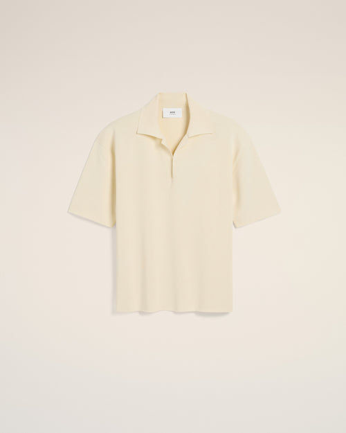 Beige Short Sleeve Polo - 1 - Ami Paris