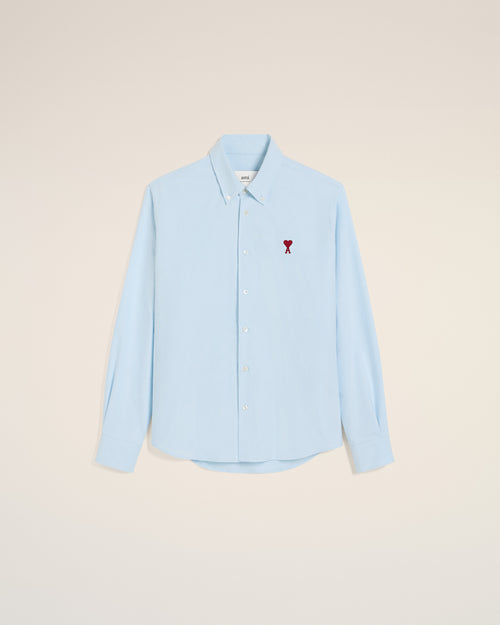 Blue Cotton Button-Down Ami de Coeur Shirt - 2 - Ami Paris