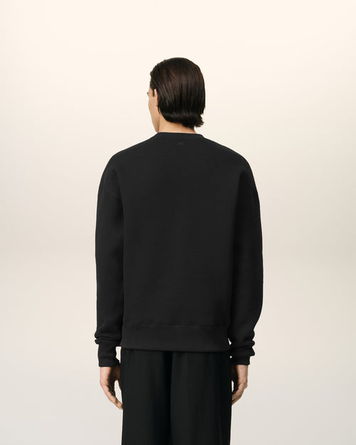 Black Cotton Ami de Coeur Sweatshirt - 5 - Ami Paris