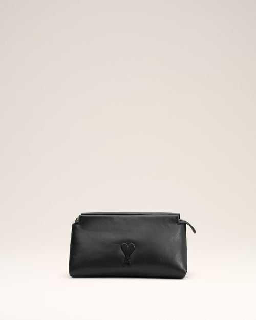 								Black Leather Voulez-Vous Pouch - 3							 - Ami Paris