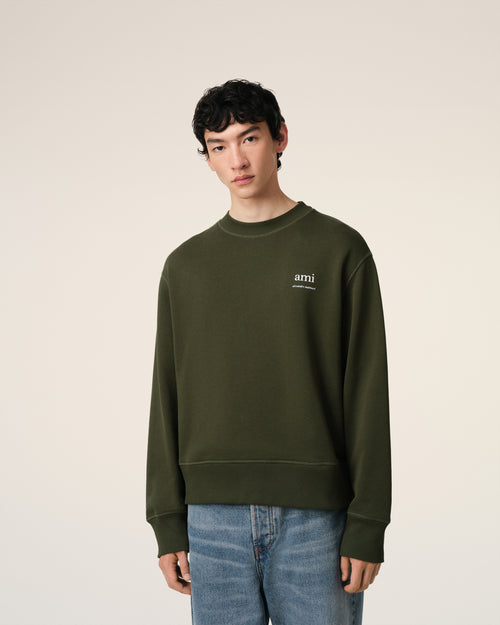 Green Cotton Sweatshirt - 3 - Ami Paris