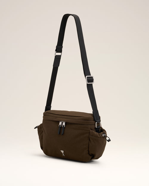 Green Canvas Ami de Coeur Messenger Bag - 2 - Ami Paris