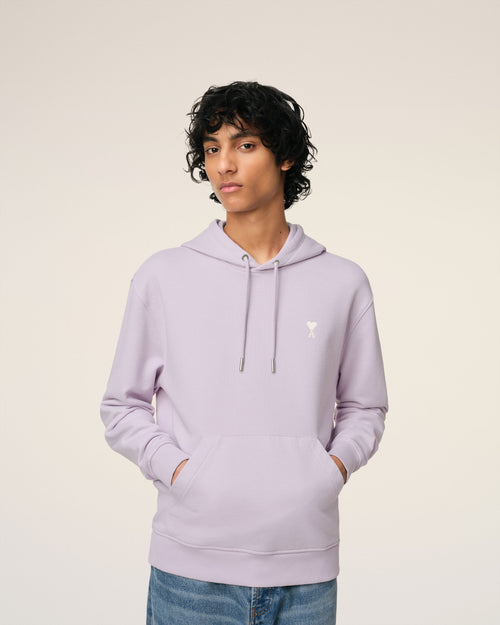 Purple Cotton Ami de Coeur Hoodie - 3 - Ami Paris