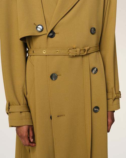 Mustard Wool Trench Coat - 4 - Ami Paris