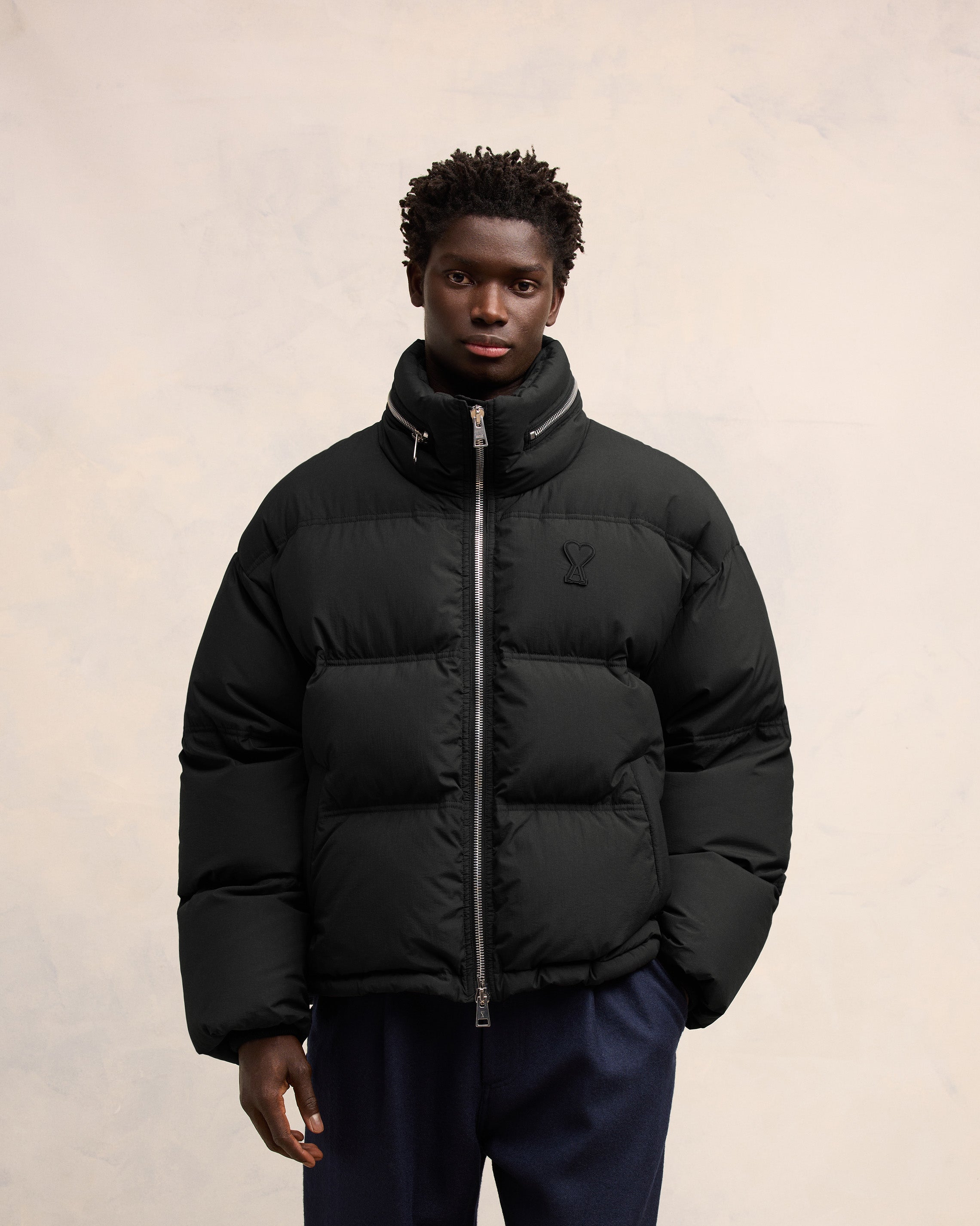 Mens puffer coat black online