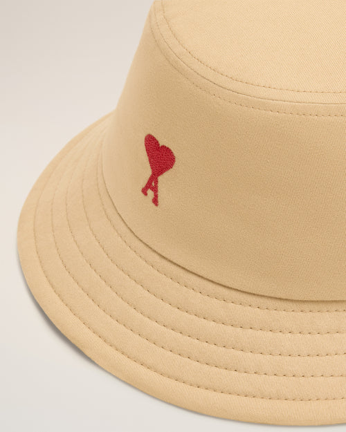 Red Ami de Coeur Embroidery Bucket Hat - 3 - Ami Paris