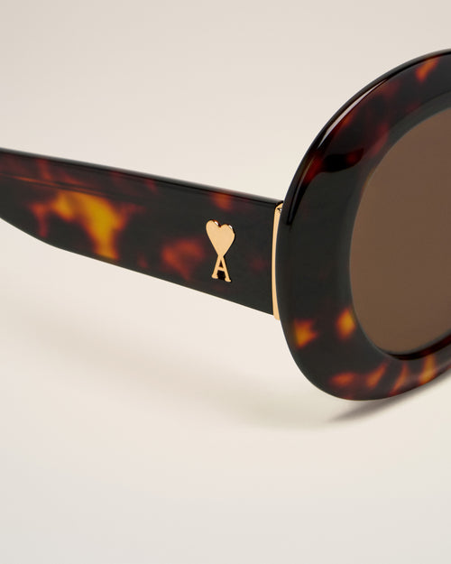 Rounded Ami de Coeur Sunglasses - 4 - Ami Paris